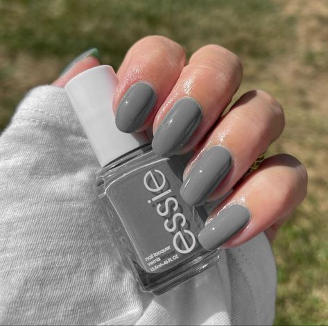 Nails Long Acrylic, Grey Matte Nails, 2022 Nails, Vintage Nails, Gray Nails, Dry Nails, Manicures Designs, Nails Long, Grey Colour