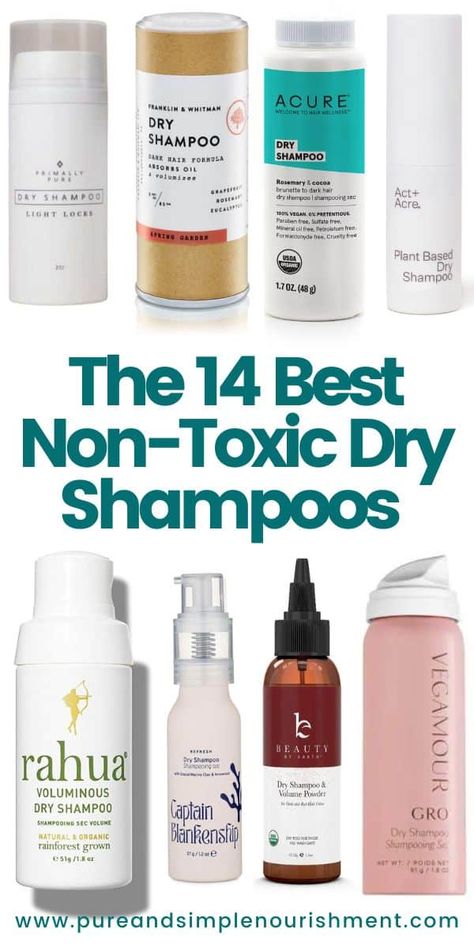 This post shares the best non toxic dry shampoos that are great for all hair types. This review includes vegan, cruelty free, all natural, gluten free and organic dry shampoos that are free from harmful chemicals including benzene, fragrances, parabens, phthalates and more. Nontoxic Dry Shampoo, Non Toxic Dry Shampoo, Organic Dry Shampoo, Best Dry Shampoo, Natural Remedies For Allergies, Aloe Vera For Hair, Natural Acne Remedies, Natural Healing Remedies, Natural Health Care