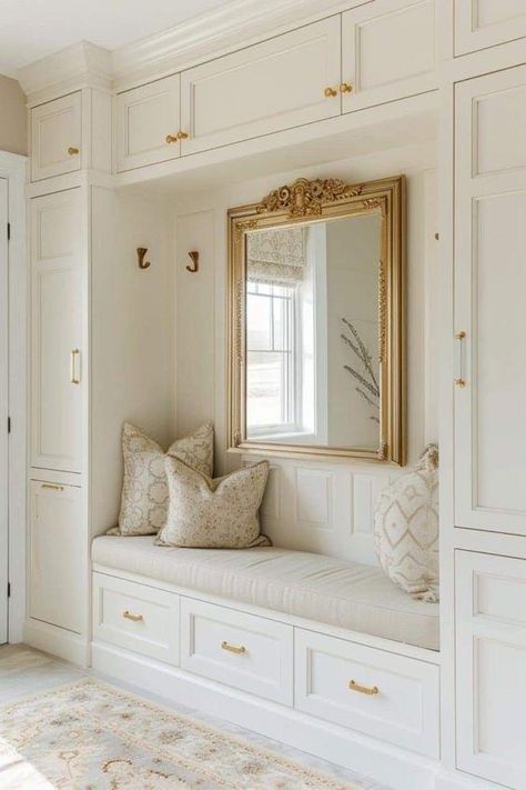 Front Entryway Cabinet Ideas, Drop Zone Ideas, Hallway Remodel, Landry Room, Mudroom Remodel, Front Hallway, Mudroom Entryway, Mudroom Decor, Mud Rooms