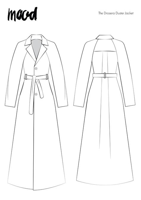 The Drosera Duster Jacket Free Sewing Pattern Duster Coat Pattern, Duster Pattern, Raglan Sleeve Pattern, Sewing Coat, Coat Pattern Sewing, Free Pdf Sewing Patterns, Free Sewing Pattern, Fashion Sewing Tutorials, Jacket Pattern Sewing