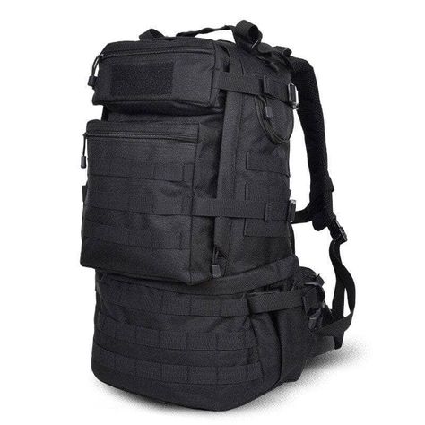 Proven in the toughest environments, Traveler Rucksack Backpack is the absolute best for everyday carry, rucking, and traveling. The tactical backpack for men has a sturdy design for reliable performance and enough capacity for all those must-have essentials, making it perfect for trekking and camping. Features: Made of 600D oxford nylon fabric, durable and water-resistant. Size approx: 23X35X54cm Capacity: 50L Multi-compartment and zippered closure pockets including an interior zip pocket and m Military Rucksack, Camouflage Backpack, Survival Backpack, Sacs Design, Travel Rucksack, Hiking Bag, Tactical Bag, Tactical Backpack, Rucksack Backpack