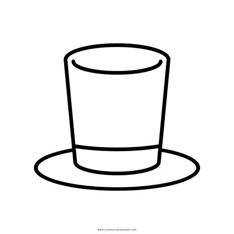 Top Hat, Coloring Pages For Kids, Mirror Table, Coloring Pages, Side Table, Mirror, Hats, Color, Colouring Pages