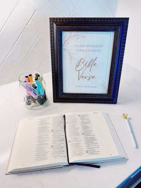 GRAD PARTY INSPO💌 Winter Grad Party, Bible Verse Grad Party, Next Chapter Graduation Party, Highlight Bible Verse Graduation, Unique Grad Party Ideas, Grad Party Ideas Aesthetic, Grad Party Book Signing, Grad Party Bible Guest Book, Graduation Party Book Signing