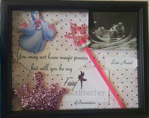 Fairy Godmother Gift Fairy Godmother Proposal Ideas, Godmother Proposal Ideas Diy, Fairy Godmother Proposal, Godmother Proposal Ideas, Godparent Request Ideas, Godparent Request, Godmother Request, Godmother Proposal, Godparent Gifts