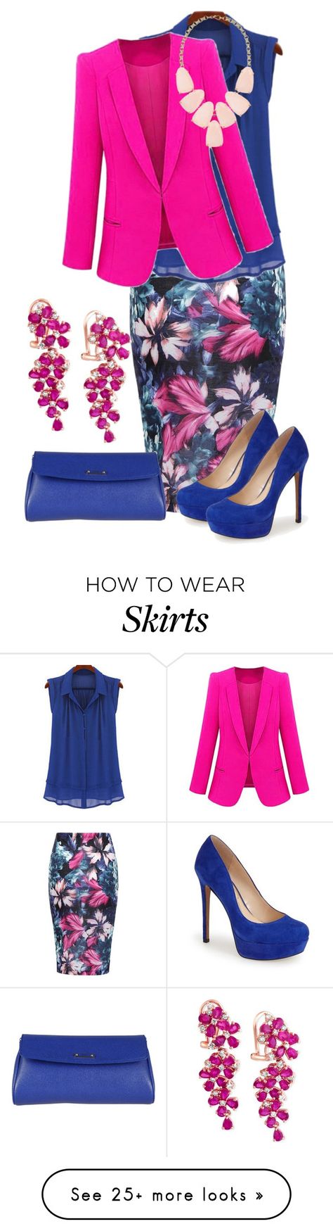 "Pencil Skirt" by ifuseekjamie94 on Polyvore featuring Jessica Simpson, Fendi, Kendra Scott and Effy Jewelry Professional Attire, Mode Rose, Mode Tips, Skirt Pencil, Skirt Denim, Elegante Casual, Mode Chic, Skirt Midi, Blue Outfit