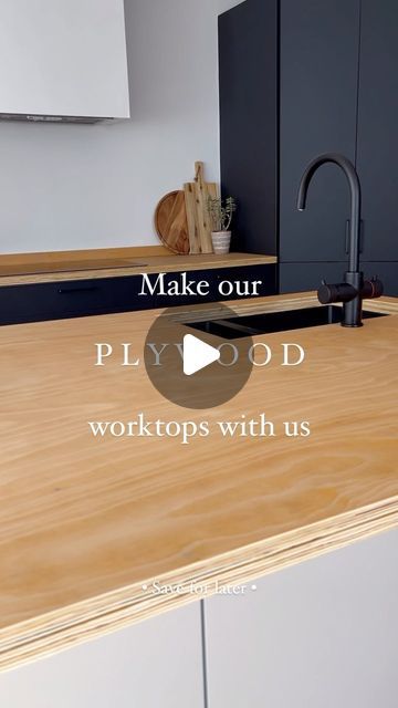 Charlotte Buckingham on Instagram: "And before the neggy comments arrive… we know these worktops may not last ✌🏽 

BUT… they are affordable and appropriate for our budget currently, and we are OBSESSED with the look of plywood, so we have to give it a try, right?! 

If you followed in our stories a few weekends back, we ended up redoing the island as we originally did it in marine ply which when sealed gave a more of a dark walnut finish. We ended up using structural ply from @wickes which cost us £40 per sheet. 

In total, these worktops cost us less than £200. If we need to change a few years down the line - that’s good with us! 

We’ve sealed and protected using @rubiomonocoatuk Oil 2C in Pure (pr product). We’ve used their oil before on our wood cladding and it’s worked a treat 👌🏼 Plywood Kitchen Worktop, Plywood Worktop, Plywood Counter, Plywood Countertop, Scandi Kitchen, Wooden Worktops, Plywood Design, Sink In Island, Plywood Kitchen