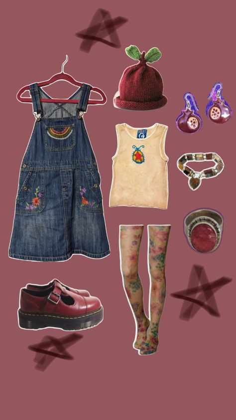 Childish Outfits For Women, Funky Clothing Style, Whimsy Twee Clothing, Multicultural Aesthetic, Indie Folk Aesthetic Outfits, Twee Outfit Inspired, Lampcore Outfit, Whimsy Aesthetic Outfits, Fun Outfits For Women Funky