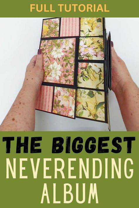 The biggest neverending album you'll ever make! Follow the video to turn an infinity card into an interactive mini album that will make everyone go "WOW" Folio Tutorials, Family Tree Album, Diy Mini Album Tutorial, Diy Tiny Books, Diy Photo Projects, Cardboard Ideas, Infinity Card, Card Making Video Tutorials, Diy Mini Album