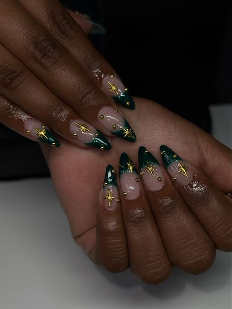 Prom Nail Inspo, Ball Nails, Acrylic Nails Red, Grad Nails, Hoco Nails, Nails With Fire, Blue Homecoming Nails, Homecoming Nails Almond, Emerald Nails