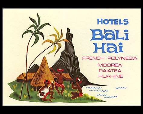 Huahine Tourism Images, Hotel Ads, Bali Hai, Tiki Lounge, Travel Advertising, Buddhist Symbols, Tiki Cocktails, Vintage Hawaii, Old Ads