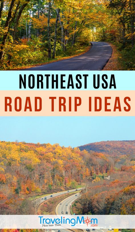 5 Best Northeast Road Trips | Road Trip Ideas | TravelingMom Northeast Us Travel Destinations, Usa Road Trip Ideas, Walkway Over The Hudson, Rv Trips, Road Trip Ideas, East Coast Road Trip, Travel America, Us Road Trip, Road Trip With Kids