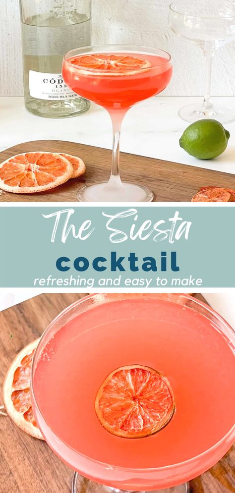 This cocktail has a sophisticated flavor profile that combines a Mexican Tequila with an Italian liqueur, Campari. The result is a refreshingly tangy citrus cocktail perfect for summer evenings. The Siesta Cocktail is a modern tequila-based cocktail recipe made with Campari and a refreshing splash of grapefruit and lime. Margaritas, Pie, Citrus Tequila Cocktails, Siesta Cocktail, Mexican Corn Recipes, Campari Cocktails, Citrus Cocktail, Mexican Tequila, Tequila Recipe