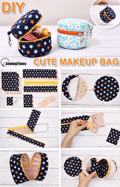 Dompet Koin Diy, Diy Tas, Tas Denim, Desain Tote Bag, Projek Menjahit, Cute Makeup Bags, Sac Diy, Diy Sac, Pouch Sewing