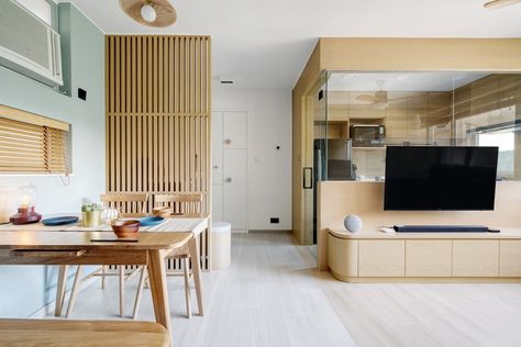 Hong Kong Small Apartment Design, Hong Kong Interior Design, Hong Kong Apartment, Interior Design Hong Kong, Aberdeen Harbour, Relaxing Living Room, Apartment View, Small House Interior Design, Small Apartment Design