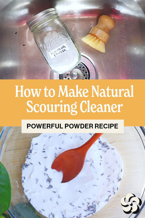 This is one of our favorite natural cleaning recipes that works. This homemade scouring powder is super effective at deep cleaning, grime removal, soap scum, stovetop crusting. It's also too easy to make! Save it for your go-to natural cleaning tips. Scouring Powder, Natural Cleaning Recipes, Powder Recipe, Soap Scum, Cleaning Recipes, Natural Cleaning, Natural Cleaning Products, Diy Cleaning Products, Citric Acid