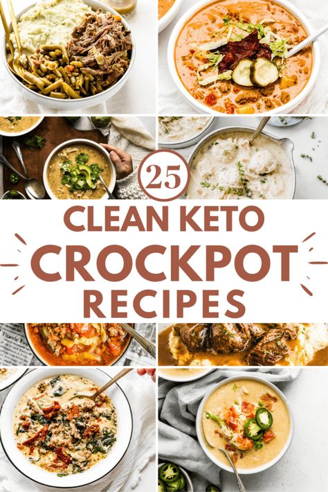 25 Clean Keto Crockpot Recipes - Healthy Little PeachHealthy Little Peach Keto Crock Pot Recipes, Sunday Family Dinner, Dinner Low Carb, Low Carb Dairy Free, Low Carb Slow Cooker Recipes, Gluten Free Crock Pot Recipes, Fall Crockpot Recipes, Low Carb Crock Pot Recipes, Keto Crockpot