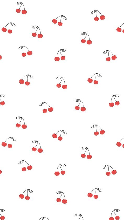 Download free image of Cherry iPhone wallpaper vector, cute mobile background by Sasi about background, wallpaper, aesthetic, iphone wallpaper, and white background 3890594 Cute Simple Patterns, Cute Cherry Wallpaper, Cute Red Wallpapers, Cherry Iphone Wallpaper, Iphone Wallpaper Vector, Cherry Wallpaper, Iphone Wallpaper Cute, Red Wallpapers, Mobile Background