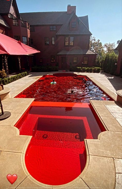 Red Pool, Landscaping Florida, Cold Frame, Luxury Homes Dream Houses, Dream House Interior, Kat Von, Dream House Exterior, Kat Von D, House Goals