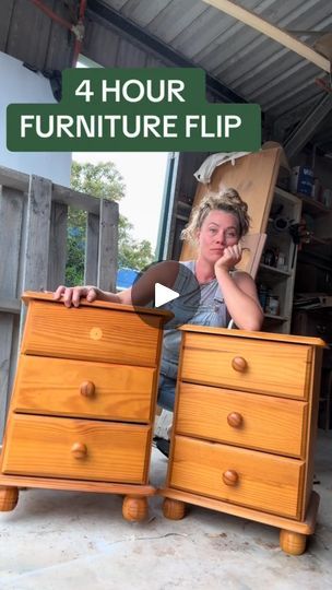 Repurposed Bedroom Furniture, Bedroom Furniture Upcycle Ideas, Restoring Old Furniture Wood, Pine Nightstand Makeover, Bedside Table Flip, Drawer Renovation, Furniture Makeover Before And After, Upcycled Dressers Ideas, Diy Rustic Furniture