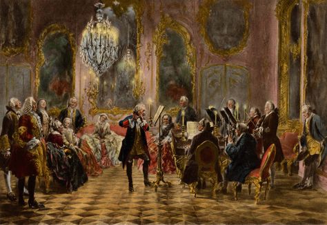 Paintings Inspired By Classical Music | 1750: Berlin on the Potomac | In The Muse: Performing Arts Blog Frederick The Great, Caspar David Friedrich, Music Painting, Wood Engraving, Painting Videos, Music Theory, Old Master, Laptop Wallpaper, Classical Music