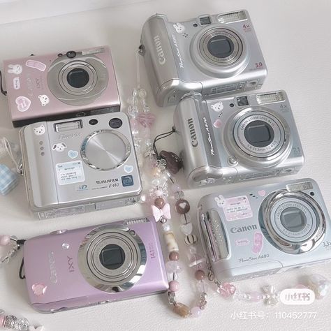 Digital Camera Stickers, Camara Digital Aesthetic, Couqette Aesthetic, Digi Camera, Camera Decor, Digi Cam, Best Digital Camera, Camera Aesthetic, Cute Camera