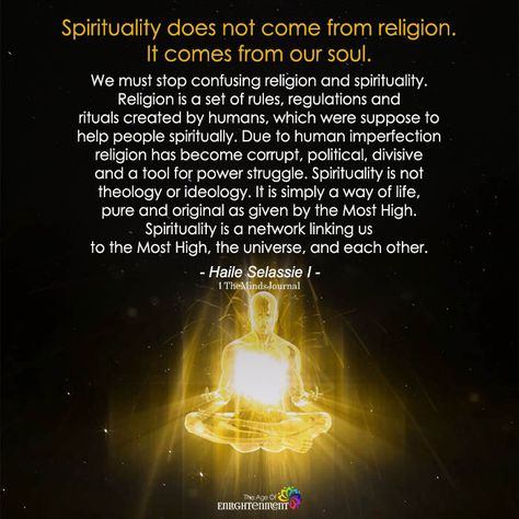 Spirituality Does Not Come From Religion - https://themindsjournal.com/spirituality-does-not-come-from-religion/ Spirituality Vs Religion, Religion Vs Spirituality, Spiritual Awakening Quotes, Awakening Quotes, Become Wealthy, Lost My Job, Mindfulness Journal, Spiritual Enlightenment, Good Mental Health