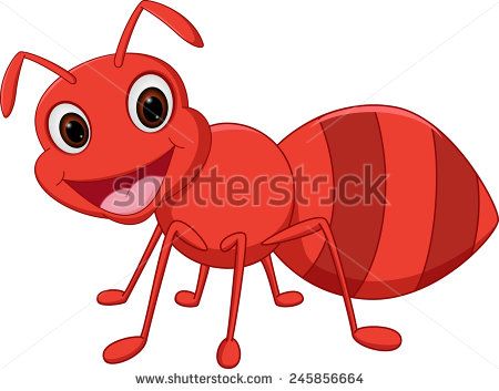 Happy ant cartoon  - stock vector Ant Cartoon, Red Ant, Fruit Cartoon, Duck Cartoon, Animal Doodles, Cute Squirrel, Lego Duplo, Cartoon Pics, Happy Kids