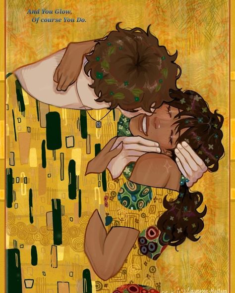 The Kiss - Gustav Klimt. I drew this for a small youtubers art contest in his discord server. I haven't uploaded in a while— been more busy with studying, school art projects and writing my... 'book.' It feels weird to call it a book but yeah. I might upload and promote it on an account soon. meaning, I'll probably end up giving up on this account which sucks. Anywho, I never knew how to run instagrams algorithm so it is a OK! #artreel #art #thekiss #gustavklimtart #youngartist Physical Touch Art, The Kiss Painting, Kiss Illustration, Kiss Painting, Gustav Klimt Art, The Kiss (klimt), Art Assignments, Artistic Wallpaper, School Art Projects