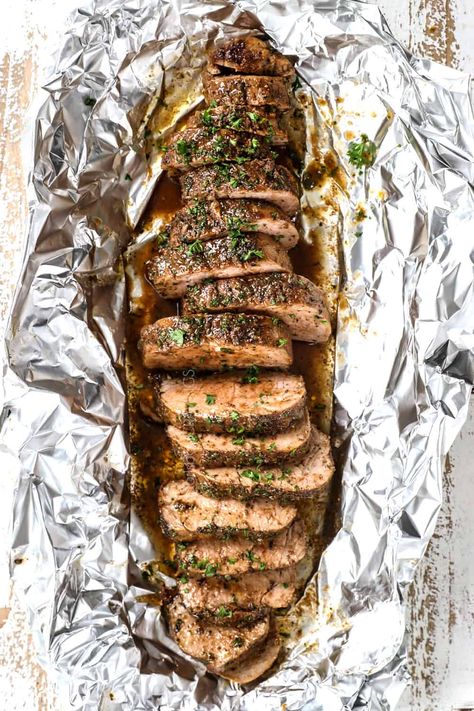 Roasted Balsamic Pork Tenderloin + Video (Plus Sheet Pan Veggies!) Balsamic Pork Tenderloin, Leftover Pork Tenderloin, Lemon Garlic Chicken Thighs, Balsamic Pork Tenderloins, Potatoes Broccoli, Baked Pork Tenderloin, Balsamic Pork, Roasted Pork Tenderloins, Leftover Pork