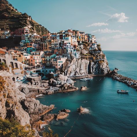 "Picturesque Coastal Village: A stunning #coastal #village perched on rugged #cliffs overlooking the serene blue waters of the #sea. #serene #aiart #aiphoto #stockcake ⬇️ Download and 📝 Prompt 👉 https://stockcake.com/i/picturesque-coastal-village_342700_361003" Initiative Tracker, Twilight Stars, Beach Village, Coastal Village, Coastal City, Beach Meals, Summer Couples, Coastal Town, Coastal Cities