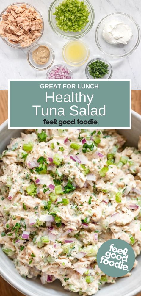 Healthy Tuna Recipes, Healthy Tuna Salad, Healthy Tuna, Lunch Healthy, Tuna Salad Recipe, Tuna Recipes, Yogurt Recipes, Healthy Lunches, Healthy Food Choices