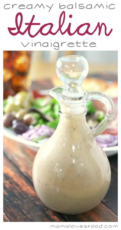 Italian Vinaigrette Dressing Recipe, Italian Vinaigrette Dressing, Homemade Creamy Italian Dressing, Italian Vinaigrette, Italian Dressing Recipes, Easy Salad Dressing Recipes, Vinaigrette Dressing Recipe, Antipasto Salad, Salad Dressing Recipes Homemade