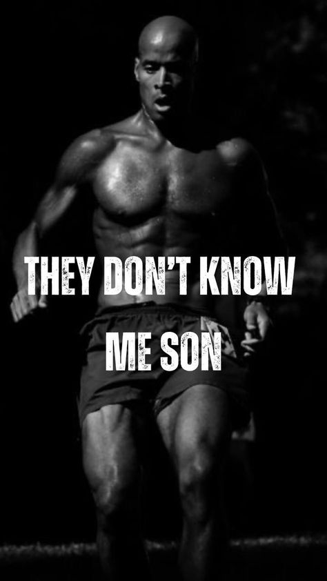 Follow for more 💛 They Don't Know Me Son, David Goggins Wallpaper, Football Motivation, Inspirational Sports Quotes, Gym Wallpaper, David Goggins, Man Up Quotes, Inspirational Quotes About Success, Motivational Wallpaper