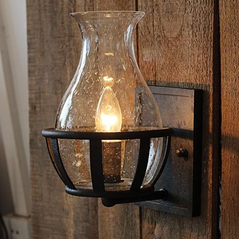 Rustic Glass Single Candelabra Wall Lamp with Metal Backplate Farmhouse Wall Lighting, Farmhouse Wall Sconces, Candle Design, Rustic Light Fixtures, Living Room Light Fixtures, Rustic Wall Sconces, Lighting Lamp, Glass Wall Lights, Rustic Lighting