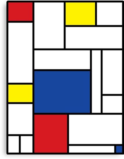 Mondrian Design, Mondrian Art, Interior Artwork, Modern Stained Glass, Gelli Arts, Abstract Art Painting Diy, Piet Mondrian, Front Entrances, Famous Art