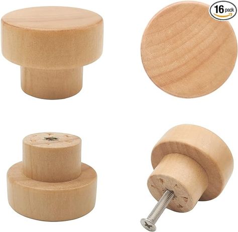 Bmgop 16PCS Wood Knobs Flat Top Round Cabinet Knobs 1.39"(35mm) Natural Wooden Dresser Drawer Knobs Kitchen Cabinet Pulls Handles - Amazon.com Round Cabinet Knobs, Natural Wood Dresser, Wood Drawer Knobs, Wooden Drawer Pulls, Wood Cabinet Knobs, Round Cabinet, Dresser Drawer Knobs, Natural Furniture, Kitchen Cabinet Pulls