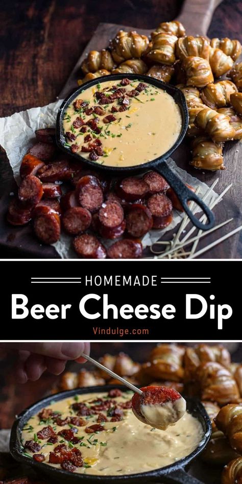 This Beer Cheese Dip is creamy, cheesy, and indulgent, and is perfect for any appetizer cravings you have for beer and cheese and is the ultimate game day dip. The best part is that this recipe is also super easy to make! Homemade Beer Cheese, Game Day Dip, Beer Cheese Recipe, Beer Cheese Dip Recipe, Beer Cheese Dip, Homemade Beer, Cheese Dip Recipes, Dip Recipes Easy, Beer Cheese