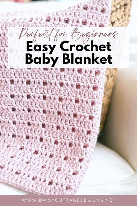 Get your crochet hooks and yarn ready! We've got the most delightful FREE Easy Crochet Baby Blanket pattern that's perfect for beginners. With easy to follow instructions and a fun tutorial video, you'll be crafting the most adorable baby shower gift in no time. This pattern is not only beginner-friendly, but also free! Say goodbye to store-bought gifts and start creating something special today. Easiest Crochet Baby Blanket Free Pattern, Crochet Baby Comfort Blanket Free Pattern, Small Baby Crochet Blanket, Crochet A Baby Blanket For Beginners, Fast Crochet Afghan Patterns Free, Croquet Blanket Patterns, Crochet Baby Blanket Free Pattern Easy Simple, Easiest Baby Blanket Crochet, Crochet Mile A Minute Baby Blanket