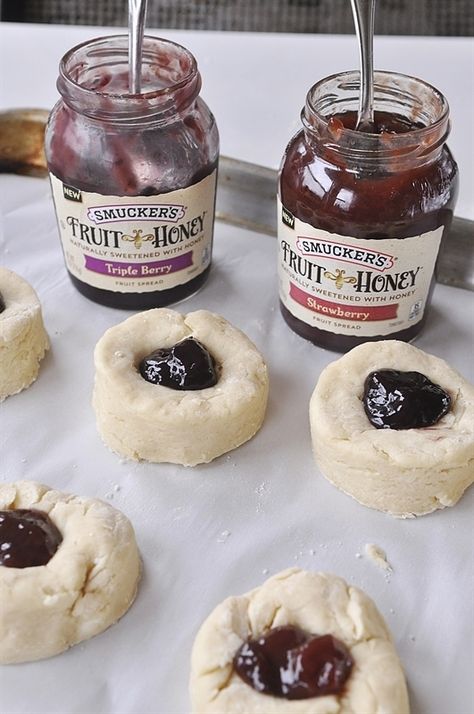 Smuckers Jam Scones Jam Scones Recipe, Jam Scones, Smuckers Jam, Thumbprint Cookie, Scones Easy, Tea Biscuits, Scones Recipe, Leigh Anne, Berry Fruit