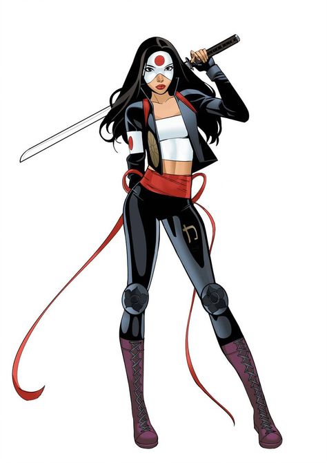 Lady Shiva, Justice League Characters, Dc Costumes, Ninja Girl, Dc Comics Heroes, Dc Super Hero Girls, Dc Comics Artwork, Hero Girl, Hero Costumes