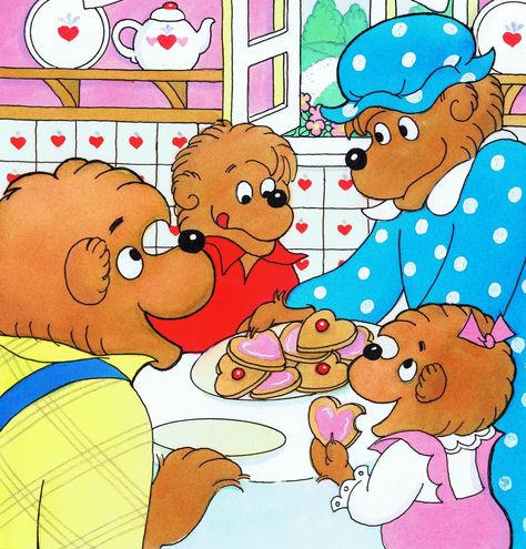 Happy Valentine's Day from the Berenstain Bears! Berenstain Bears Party, Bernstein Bear, The Berenstain Bears, Sister Bear, Boxcar Children, Berenstain Bears, Brother And Sister Love, Brother Bear, Bear Character