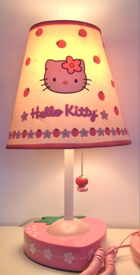 Strawberry Lamp, Strawberry Bedroom, Hello Kitty Lamp, Hello Kitty Furniture, Sanrio Bedroom, Hello Kitty Strawberry, Hello Kitty Room, Hello Kitty Room Decor, Hello Kitty Bedroom