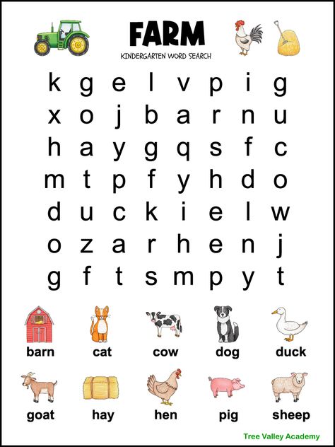 Free printable farm themed word for pre-k, preschool & kindergarten. 10 hidden farm words to find including 8 farm animals. 6 of the words are cvc words. Kids don't need to be able to read to do the puzzle, as each word has a picture above it showing what it is. A fun farm themed reading and identifying letters worksheet. Free pdf has answers and includes 4 versions of the puzzle so you can print the version you prefer. Choose between color and black and white, and lowercase and uppercase letters. Farm Vocabulary For Preschool, Farm Animals Worksheets For Kindergarten, Farm Worksheets Preschool, Toki Pona, Kindergarten Word Search, Farm Worksheet, Farm Kindergarten, Farm Vocabulary, Good Habits For Kids