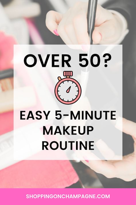 Don't spend an hour on your makeup! If you're a woman over 50, it's time to embrace your bucket list and spend less time prepping for your life goals. Here's how to do your makeup in 5 minutes with a simple routine to help you get your day off on the right foot. How To Apply Makeup For Over 50, Makeup For Women Over 50, How To Wear Makeup, Revlon Lip, Simple Routine, Lash Extension Mascara, 5 Minute Makeup, Makeup Over 50, Simple Makeup Tips