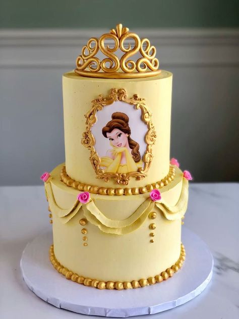 Birthday Cake Beauty And The Beast, Beauty And The Beast Cake Ideas, Beauty And The Beast Cakes, Belle Birthday Party Cake, Belle Cake Ideas, Belle Birthday Party Ideas, Belle Themed Birthday Party, Beauty And The Beast Birthday Party, Cake Beauty And The Beast