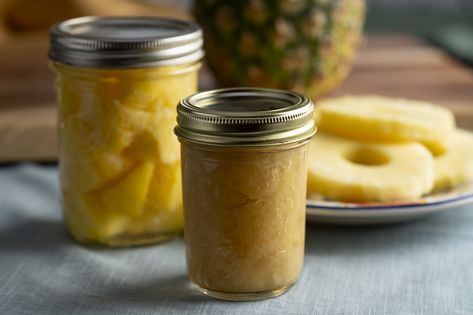 How to Make Syrup for Canning Pineapple | The Canning Diva Drunken Fruit, Canning Diva, Monkey Butter, Canning Pineapple, Canning Beef, Pineapple Butter, Canning Veggies, Canning Chicken, Decadent Recipes