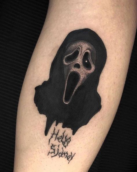 Dr Tattoo, Movie Tattoos, Ghost Tattoo, Scary Tattoos, Flash Tattoo Designs, Mask Tattoo, Horror Tattoo, Tattoo Style Drawings, Tattoo Project