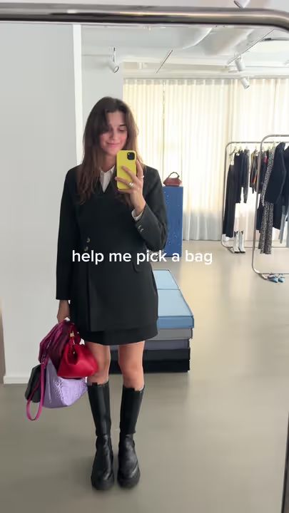 let‘s pick a bag together 🫶 #GANNI #TikTokFashion | TikTok Ganni Bag Outfit, Ganni Bou Bag Outfit, Ganni Bou Bag, Ganni Bag, Street Style Bags, Bag Outfit, Tiktok Fashion, Fall 2023, A Bag