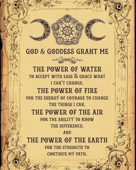 Gods In Witchcraft, Earth Magic Spells, Witch Craft Tattoo, Spiritual Tattoos For Women Goddesses, Witchcraft Gods And Goddesses, Book Of Shadows Book Blessing, Wicca God And Goddess, Satanic Spells Black Magic, Wiccan Quotes