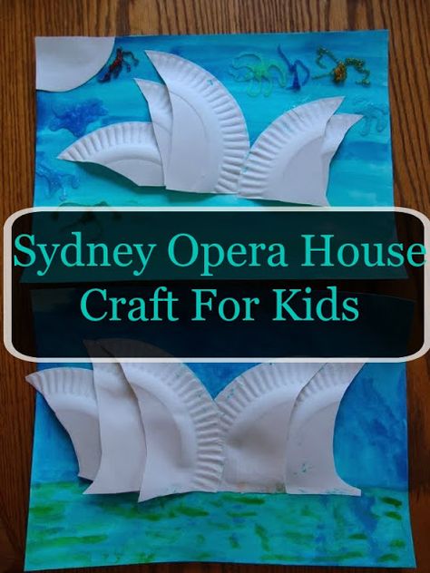 Sydney Opera House Craft Sydney Opera House Craft, Wind Chimes Kids, Cardboard Tube Crafts, House Craft, Glue Painting, Fashion Crafts, World Party, School Glue, Three Boys